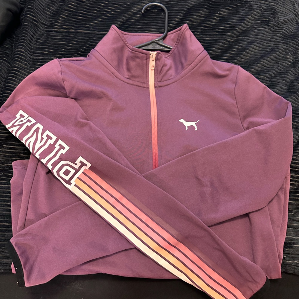 Victoria Secret Pink Athletic Jacket 3/4 Zipper 🧥